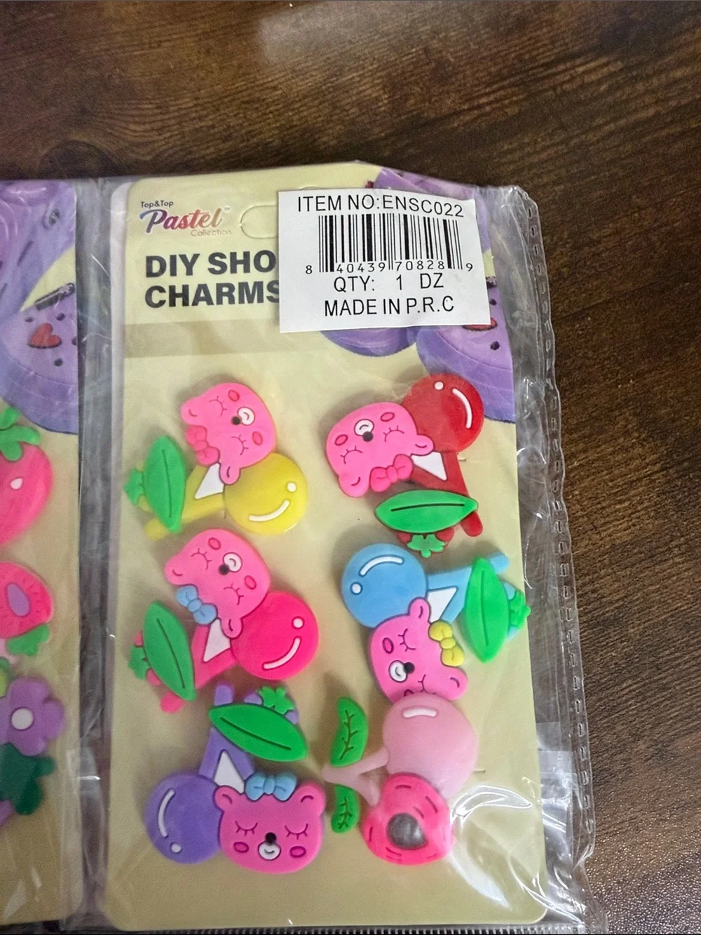 Kids Fruit Shoe Charms - Pink, Red, Purple